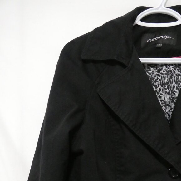 GEORGE | large | Elegant Black Three Button Jacket - Picture 3 of 16